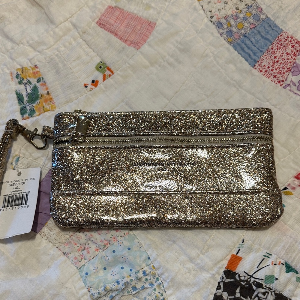 Adrienne Viftadini Glittery Silver Clutch